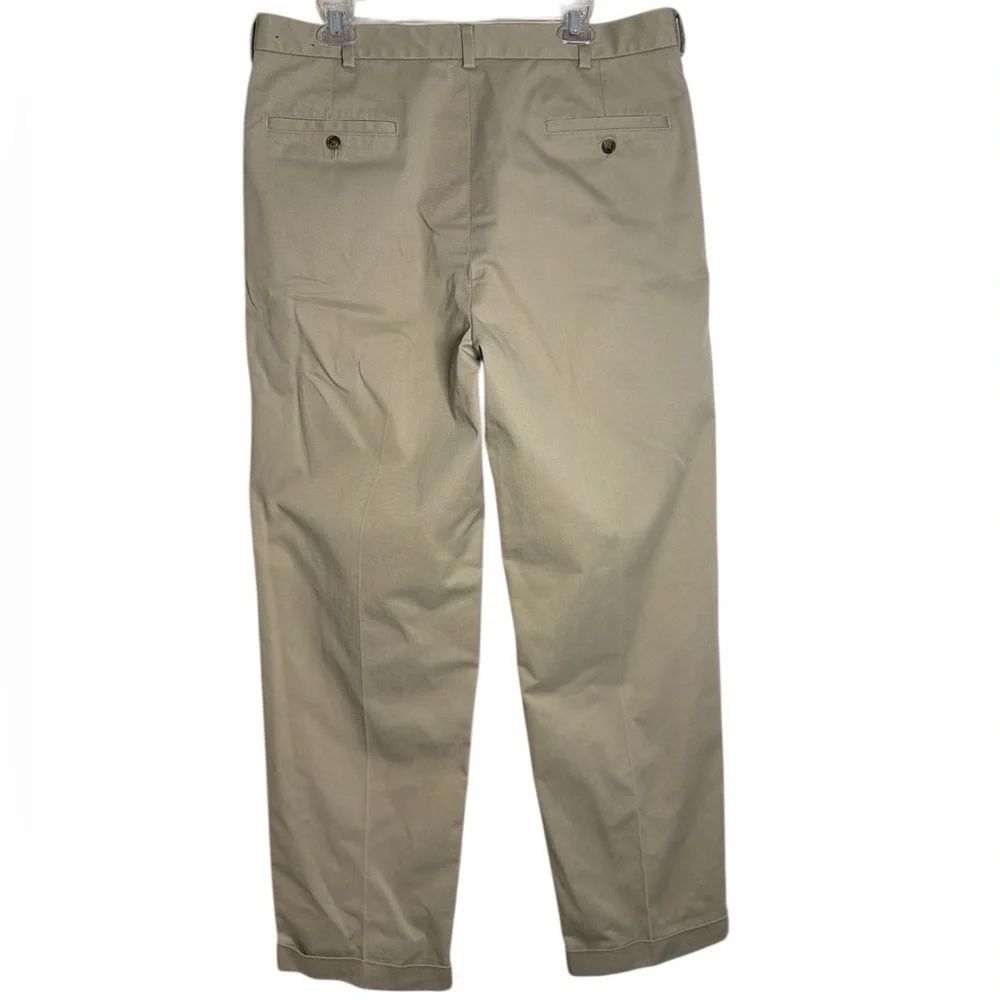 Brooks Brothers Advantage Chino Elliot Khaki Cuffed Pants‎ 36 x 32
